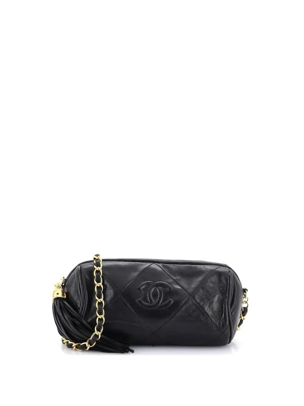 Chanel Vintage Diamond Cc Barrel Bag #255162C22B